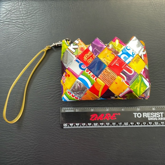 Ecoist Bags Ecoist Candy Wrapper Purse Wristlet Bag With Wording On